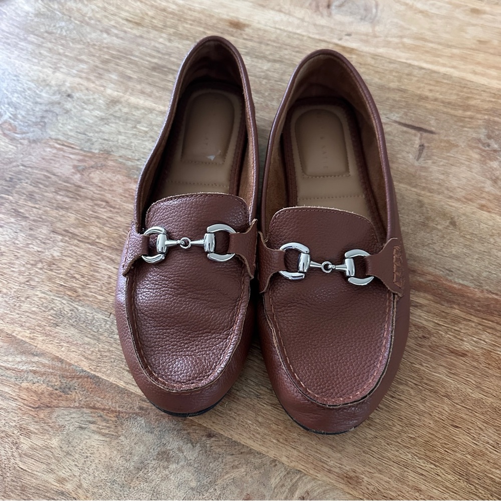 Kelly & Katie Brown Leather Horsebit Loafers Women’s Size 8.5M Comfort Slip On